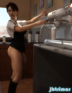 neone-x:  jbtrimar: Hot Caffe’ I love @neone-x‘s Futar Bucks concept.  Decided to try a little Fan Art of the place.  Wow!!Thank you for your fan art! amazing work!! and So sexy XD