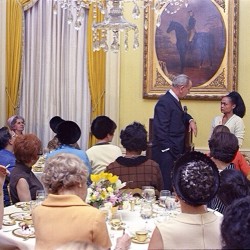 blacklabelpusssb:  standardreview:  magnacarterholygrail:  durgapolashi:  Eartha Kitt speaking truth to power at a 1968 luncheon at the White House hosted by Lady Bird Johnson which resulted in Kitt being blacklisted in the US for nearly a decade.  let
