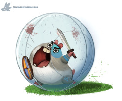 cryptid-creations:  Daily Paint #1108. Battle Hamster by Cryptid-Creations  Time-lapse, high-res and WIP sketches of my art available on Patreon (: 