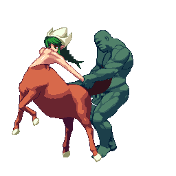 pixel-game-porn:  Centaur princess getting fucked by an orc/troll’s monster cock.