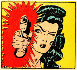 goldenagecomicsvault:  MISS FURY COMICS #2 (Summer 1943)Art by Tarpe Mills Miss Fury used guns and weapons as much as any male antagonist, and took no prisoners in her battle against the forces of evil.  