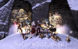 guildwars2:   Forgeman Destroyers [FORD] impromptu Wintersday Guild Picture. Happy Wintersday Everyone!   [Submitted by Edgar D]