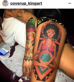 meatgod:  blackrebelz:  king-emare:Fire Yooreblogs because soo many colors show up clearly on black skin. Don’t let anybody tell you otherwise  A beautiful work of art, meatGod approved