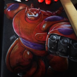 wolfiboi:  Big Hero 6 drawing done! Look out for the next one! 😺 #bighero6 #baymax #disney #pencilcrayon #art #drawing #illustration #wolfiboi