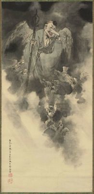 amyipaguana:  Tengu  烏天狗図 Japanese, Edo period, 1854 Ôhara Donshû, Japanese, died in 1857 http://www.mfa.org/collections/object/tengu-25104 