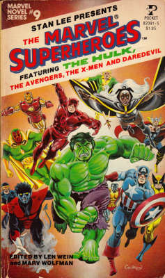 Marvel Novel Series No.9: Stan Lee Presents The Marvel Superheroes featuring The Hulk, The Avengers, The X-Men and Daredevil, edited by Len Wein and Marv Wolfman. Cover art by Dave Cockrum.From ‘The Avengers in This Evil Undying’ by James Shooter.“ODIN’S