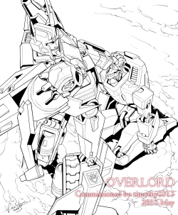 koch43:  Last one, commissioned by Timothy0313: 【OVERLORD】Posted by me because she has no tumblr account :DThe bad luck bot was picked out from The last stand of the Wreckers who already killed by Overlord. I don’t wanna kill any living characters.