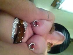 she will stretch up to 0 gauge rings with 1″ balls if she sees enough comments asking her to do it