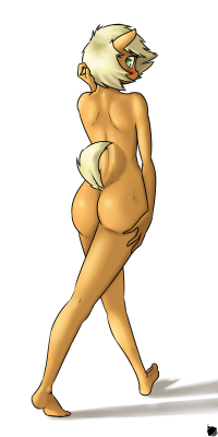 captainbutteredmuffin:  Anatomy practice with the lovely Sparkling Cider.This is only other Siden fanart I swear…maybe.I might have a slight crush on Cider. mmmm…dat short hair.EDIT: Forgot her freckles.  Dat booty~