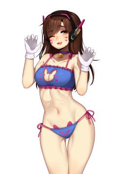 terupancake:  pockettokyo: D.Va in her keyhole lingerie!   ♡ Art by Teru ♡   A commission I did a while ago for pocket tokyo! My favorite store for cute outfits!! (●♡∀♡) You can purchase this item in the link above!! 