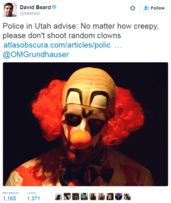 thingstolovefor:  So you can shoot unarmed black men and women for minding their business, but a creepy, kidnapping clown making threats(most likely white people) gets a pass?! WTF? #Hate it! 