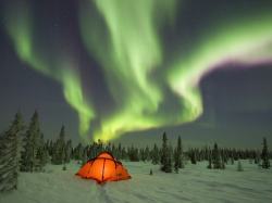 Undulating night light (Aurora Borealis in Northwest Territories, Canada)