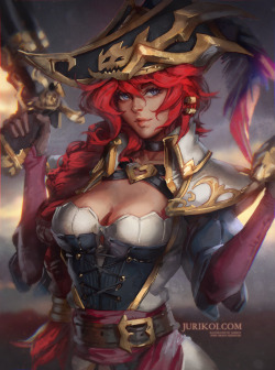 jurikoi:  Captain Miss Fortune by jurikoi Had a lot of fun with this one ♥Help Support my art on Patreon! - https://www.patreon.com/jurikoi 