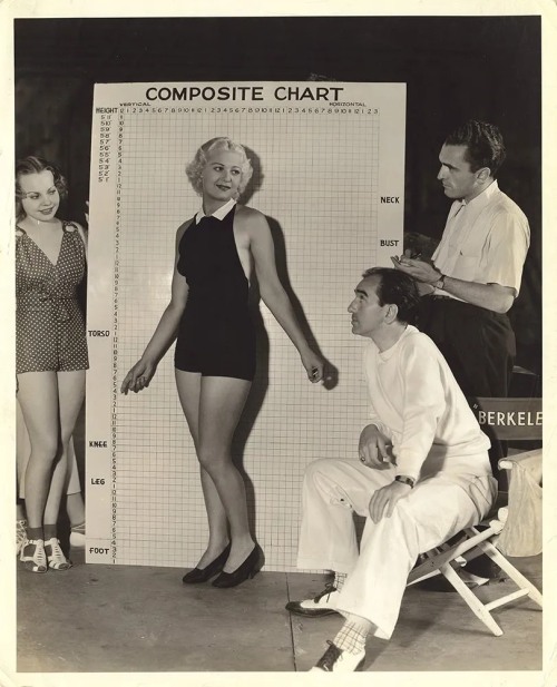 Busby Berkeley checking out the symmetry in showgirls&hellip; 1933. Nudes &amp; Noises  