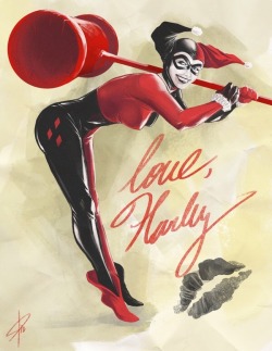 the1stbat:  Harley Quinn Pin-up by steven-donegani on @DeviantArt