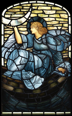 didoofcarthage:Luna by Edward Burne-Jones and Morris &amp; Co.English, 1878stained glassprivate collection x 