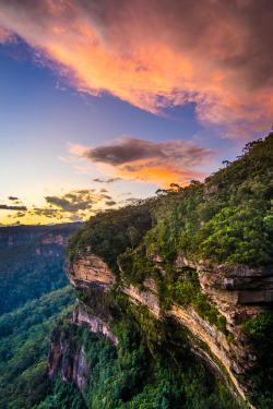 travelgurus:        Beautiful Sunrise from Blue Mountains NP, Australia by Mitchell Sigley                Travel Gurus - Follow for more Nature Photographies!  