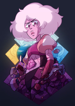 wiittyusername:  Pink Diamond This one nearly shattered my sanity to make but I’m really happy with how it turned out!💎 You can also get this on  T shirts or stickers if you want to! 