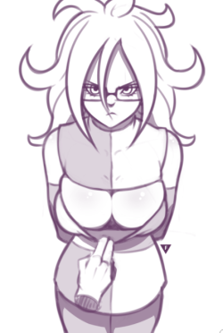 wolfade-art:whoops, have an Android 21