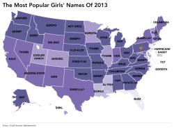 joeveix:  Popular names by state 