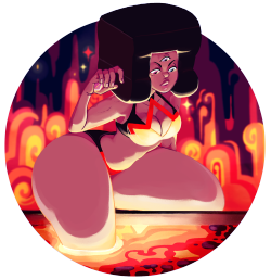 weirdlyprecious:  Hot bath“only I can swim in lava” - Garnet (Giant Woman) I’m still on drawing-hiatus, but I’ve just realized that weirdlyprecious has almost 5K followers! Thank you guys so much! Since I don’t know when (or if) it will reach