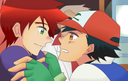 eisa96: It’s been a while since I last watched pokemon. And for some reason, I made a screenshot redraw of this very moment. Gary and Ash been competitive while they teased each other (mostly comes from Gary’s part. Oh Gary ;3) brought back the nostalgic