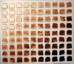 mcbridewashere:  devisamarama:  hussiejuststahp:  vbhsfdjavgd:  Why is this so cool?  ..Are those little staples? WHY WOULD YOU STAPLE BREAD TO THE WALL.    If I hit my post limit for this…. 