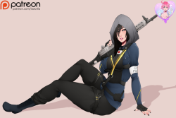 “Remember, it’s not over until i blow it up. And even then”Hibana from Rainbow Six Siege *v*, all versions are up in Patreon, and soon it will be available in Gumroad :D!