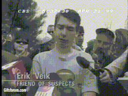 itssatanswh0reee:   “The first thing I thought is, `Eric and Dylan, why did you do this?’ But also something ran through saying, `You guys finally did it. You did something”.Erik Veik - A friend Of Eric Harris and Dylan Klebold 