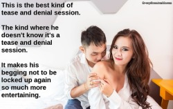 flr-captions: This is the best kind of tease and denial session. Caption Credit: Uxorious Husband Image Credit: https://www.pexels.com/photo/bed-bedroom-caressing-couple-237372/ 