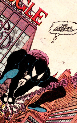 jthenr-comics-vault:  THE AMAZING SPIDER-MAN AMAZING SPIDER-MAN #298 (March 1988)Art by Todd McFarlane (pencils), (Bob McLeod (inks) &amp; Janet Jackson (colors)Words by David michelinie