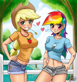 anonfutashopper: Not a fan of My Little Pony, but there are some hot humanized images. So here’s a couple of them shopped.