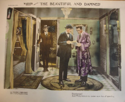 dvaleris:  Lobby card for 1922 lost film The Beautiful And Damned. 