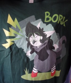 calumthetraveler:Got @aeritus ‘s BORK shirt from WeLoveFine in the mail yesterday! Here’s a picture of it fresh out of the bag! Will get another picture later of me wearing it once it’s had a run through the wash to get rid of that plastic bag smell