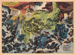 Double-page spread from Superman’s Pal Jimmy Olsen No. 143 (DC Comics, 1971). Art by Jack Kirby.