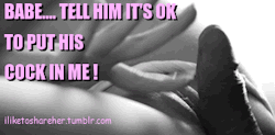 iliketoshareher: It’s too late to turn back now!!! Thousands more hotwife, cuck, slutwife, swinger, cheating, wife watching, caption GIFs, videos and pics, our originals, and stuff we like…. @iliketoshareher &lt;&lt;&lt;Click Here for more, and FOLLOW! 