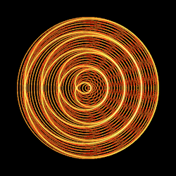 the-blank-master:  blankboyrho:  the-blank-master:  ultrahypnotizer:  jacobjoaquin: Duchamp   Moiré Interesting spiral.  Ever heard of a vendiagram? The spiral here is kinda like that each circle represents bliss an interest of yours. Whether that first