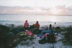 shesgonelalaa:  That time we (illegally) slept on the beach &amp; woke up to this. Pentax K1000 