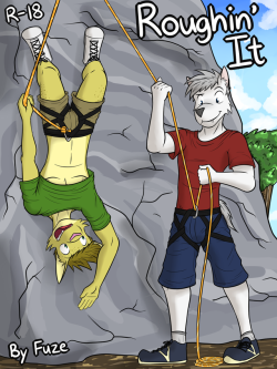 Roughin’ It - Cover and Bio PageAdam and friends go on a camping trip.  Male bonding during the day eventually lead to male bonding during the night.  Adam will find out just how much he enjoys being roughed up.