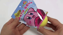 scotchtapeofficial: clunketylunk:  retrogamingblog:  Kirby Bath Bomb from Japan  turn your bath water into piss to unlock kirby  kirby pees in your pool simulator 