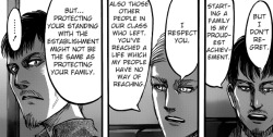  &ldquo;You&rsquo;ve reached a life which my people have no way of reaching.&rdquo; (Source)  I just realized on reread that what Erwin says here is incredibly depressing, no matter who you ship within the Survey Corps. It does make for an interesting