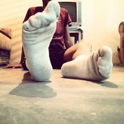 gnike18:  Another photo of my sweaty socks ;) #boyfeet #sockedfeet #gaysocks