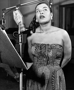 Billie Holiday. Photographed by Phil Stern. (1955)