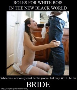 aspiring-sissy-diana:  blackbeastandboibitches:  Once white women realized that black studs were the only real men and started submitting to them completely, white bois lost any of the power they once had. White bois have now got to find a new place in