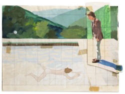 urgetocreate:David Hockney, Study for ‘Portrait of An Artist’ (Pool with Two Figures), 1972