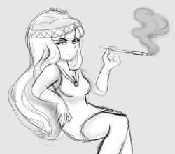 bluedonutillustrations: @waldorkler requested a Pacifica with a lit cigarette in a cigarette holder, and I had some free time so here it is! ^^ My rule with requests is if it interests me and I have the chance to do it then I’ll do it, so if you want