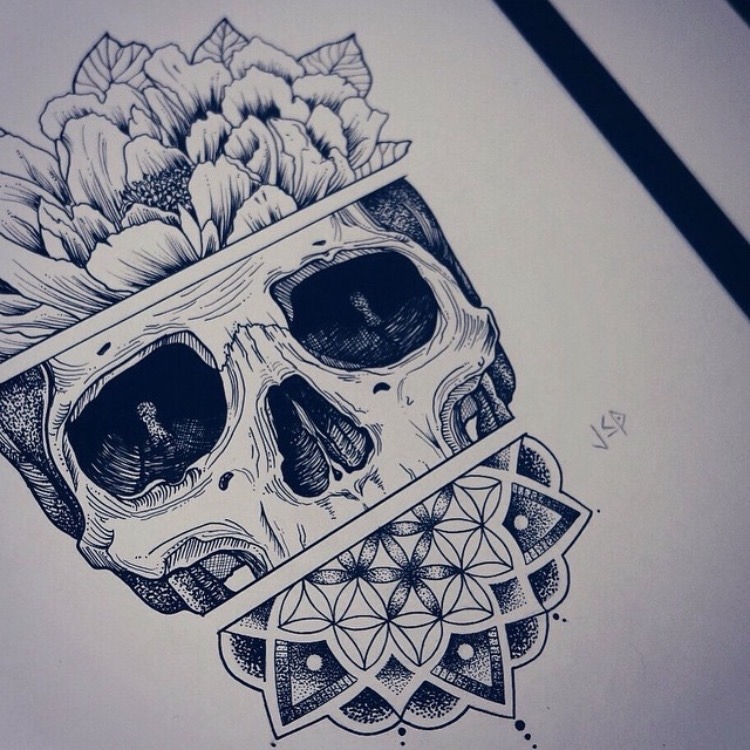 Cute skull drawings