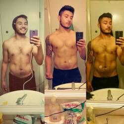 From beginning to end. Progress of 2015. I wish I had a little bit more of a difference, but we all know I had a lot of cheat days. I&rsquo;m only gettinf better! :) #fitness #gymrat #health #exercise #gay