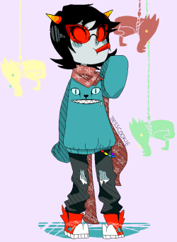 jesscookie:  ok i saw this and then this and then thought now i really have to do this i am always willing to draw terezi being fashionable 