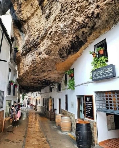 Setenil, Andalusia, part of the buildings are carved directly from the rock. Nudes &amp; Noises  